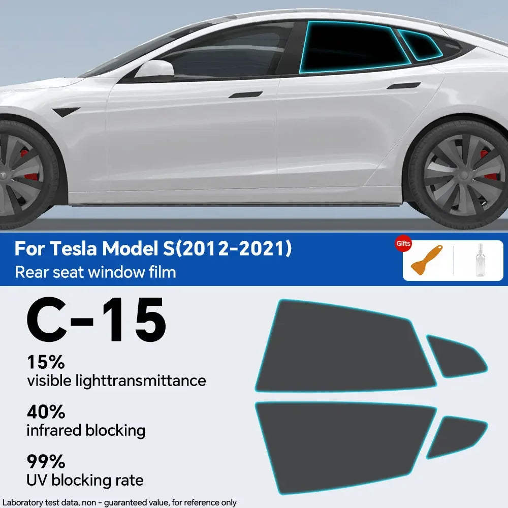 PFCC Pre-Cut Car Window Privacy Tint Film For Tesla Model S 2012-2021 Auto Sticker Foils ceramic solar UV ProtectorMirror Films