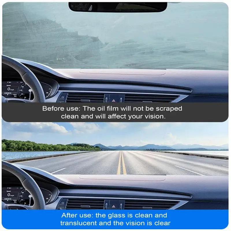 2025 Automotive Oil Film Cleaning Brush – Windshield & Glass Oil Film Remover for Crystal-Clear Visibility"